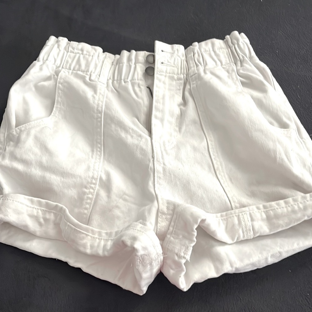 GB Girls White Jean Shorts